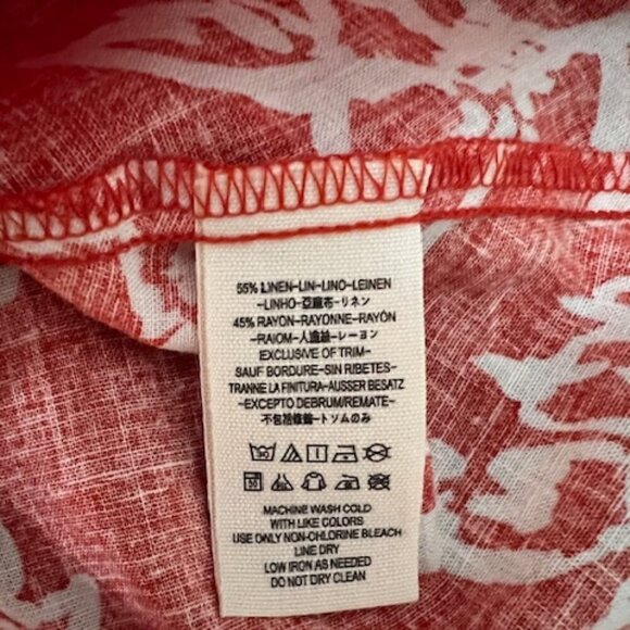 Free People A Thing Called Love Mini Dress Floral Linen Blend Women's Size 0 - Picture 5 of 5